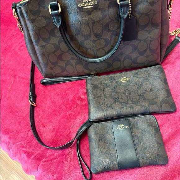 Coach Brown Crossbody Bag with Monogram Print - Picture 2 of 10